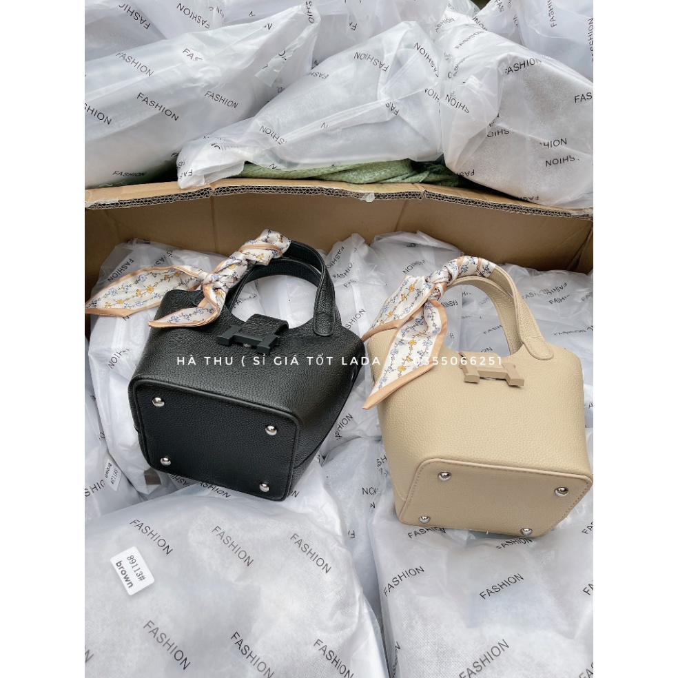 Túi Tote - túi xách tay chữ H da mềm khuyến mãi khăn quấn quai - Hà Túi