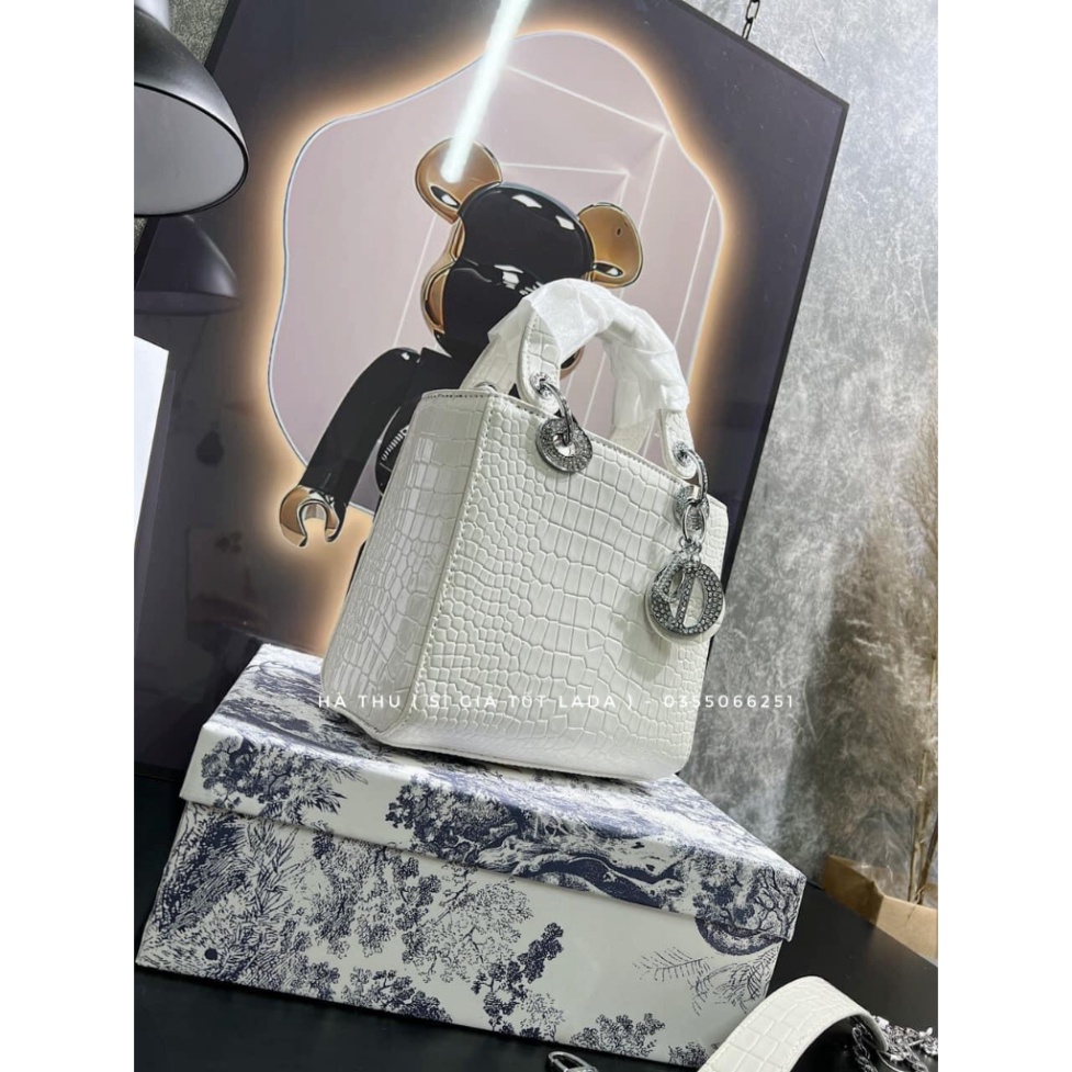Túi xách Đi ô lady da răn xách tay xa hoa Size 17  - Hà Túi