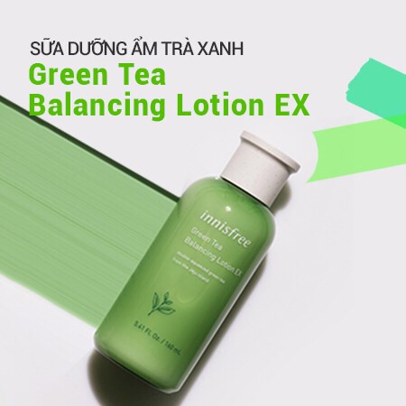 Sữa dưỡng cân bằng ẩm trà xanh innisfree Green Tea Balancing Lotion EX 160 mL