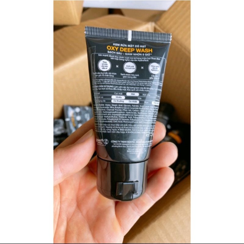 Kem rửa mặt oxy deepwash 25g chính hãng