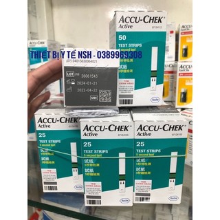 ❤ [DATE XA] HỘP 25 QUE THỬ ACCU-CHEK ACTIVE QUE THỬ TEST THỬ ĐƯỜNG HUYẾT TIỂU ĐƯỜNG ACCU-CHEK ACCU CHEK ACCUCHEK ACTIVE