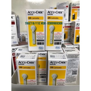 ❤️[DATE XA] Hộp 25 cây Kim Lấy Máu chích máu test thử đường huyết accu-chek softclix accu chek Accuchek softclix instant
