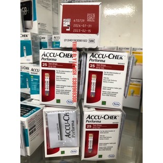 ❤[DATE XA] Test thử Que thử đường huyết tiểu đường Accu-chek Accuchek accu chek Performa dùng cho máy accuchek performa