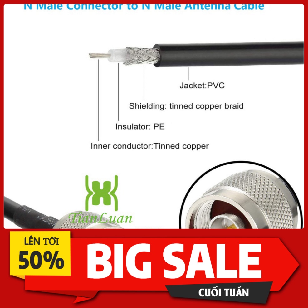 Dây Cáp Đồng Trục 5m 3D-FB 50-3 Dài 50ohm Với Đầu Nối Chữ N -Kichsong4g | BigBuy360 - bigbuy360.vn
