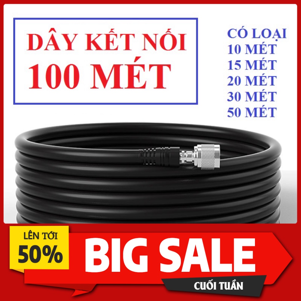 Dây Cáp Đồng Trục 75-5 RG6 100 Mét Sử Dụng Cho Thiết Bị Kích Sóng 4G và camera -Kichsong4g