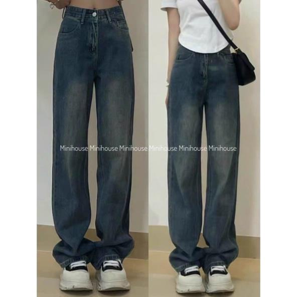 đc Hot Quần jeans lưng cao ống rộng màu RETRO DC c | BigBuy360 - bigbuy360.vn