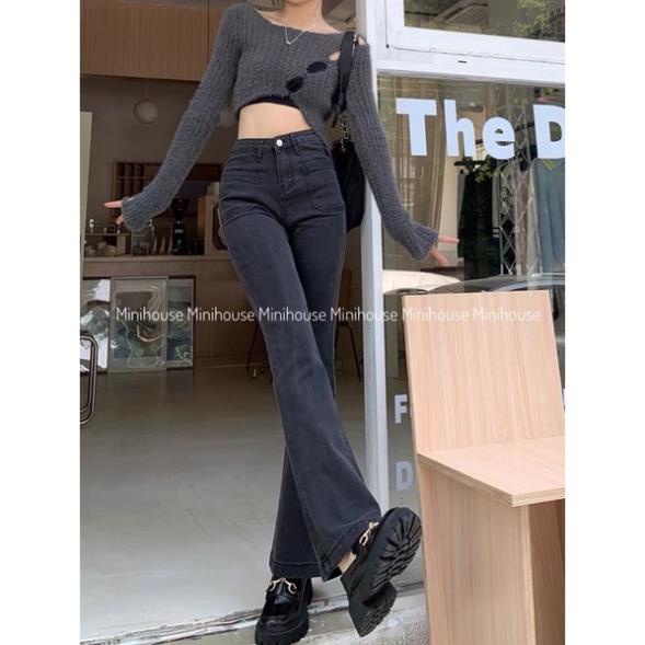 đc Hot ] Quần loe xám 2 túi mặt trước DC c | BigBuy360 - bigbuy360.vn