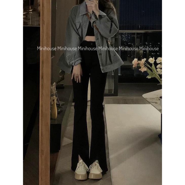 đc Hot Quần loe đen xẻ ống DC c | BigBuy360 - bigbuy360.vn