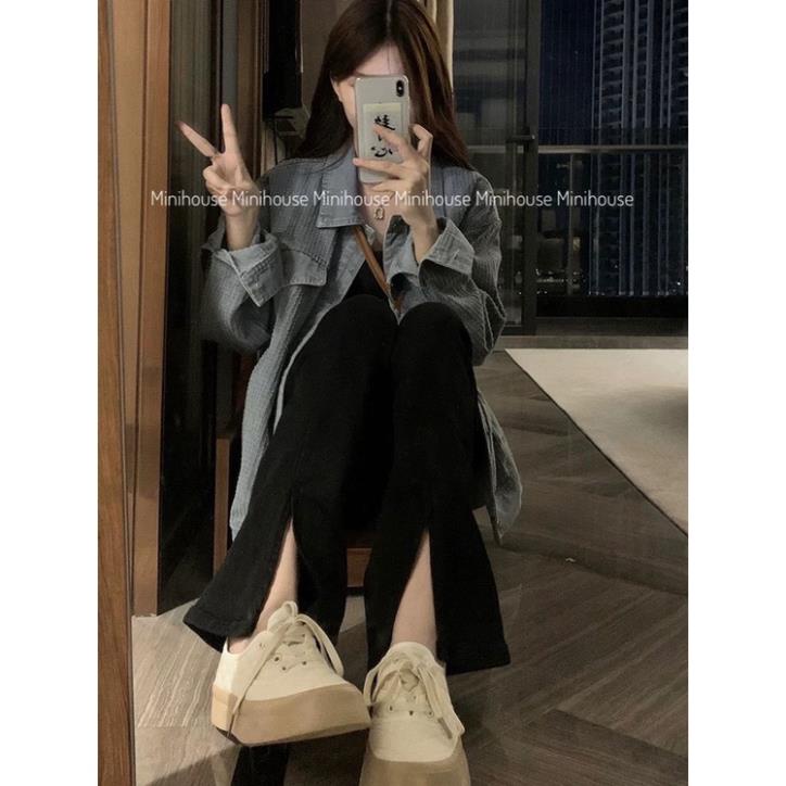 đc Hot Quần loe đen xẻ ống DC c | BigBuy360 - bigbuy360.vn