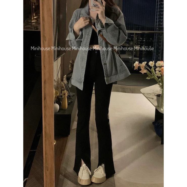 đc Hot Quần loe đen xẻ ống DC c | BigBuy360 - bigbuy360.vn