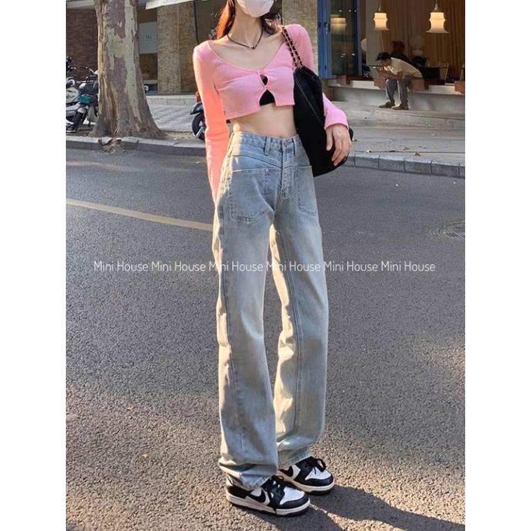 đc Hot Quần ống rộng màu sáng thiết kế túi vuông DC c | BigBuy360 - bigbuy360.vn