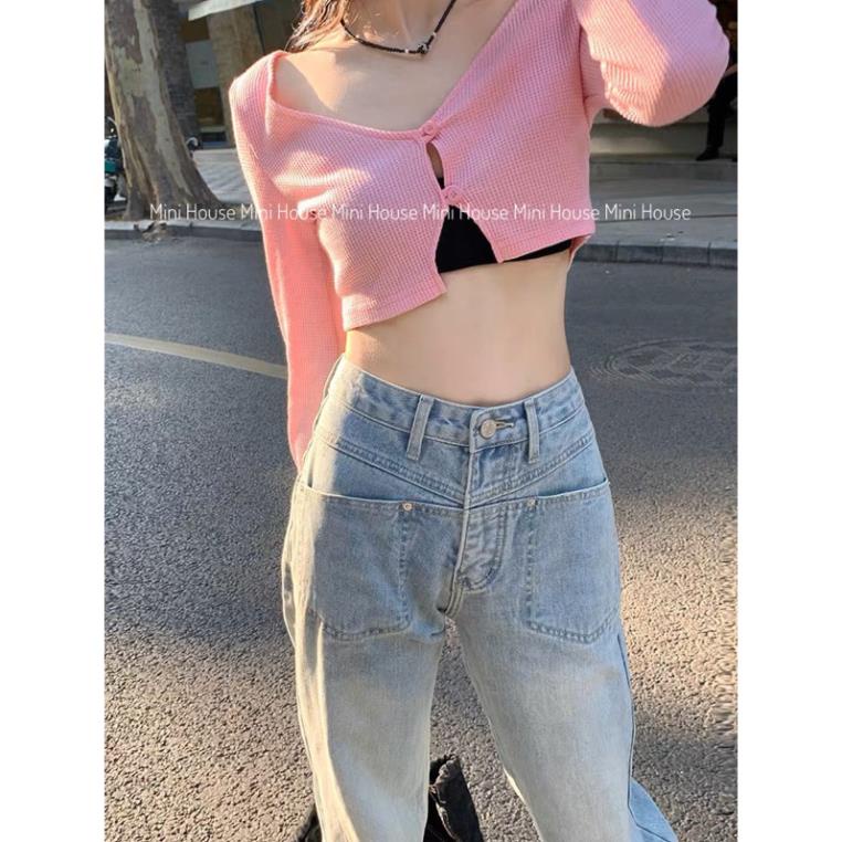 đc Hot Quần ống rộng màu sáng thiết kế túi vuông DC c | BigBuy360 - bigbuy360.vn