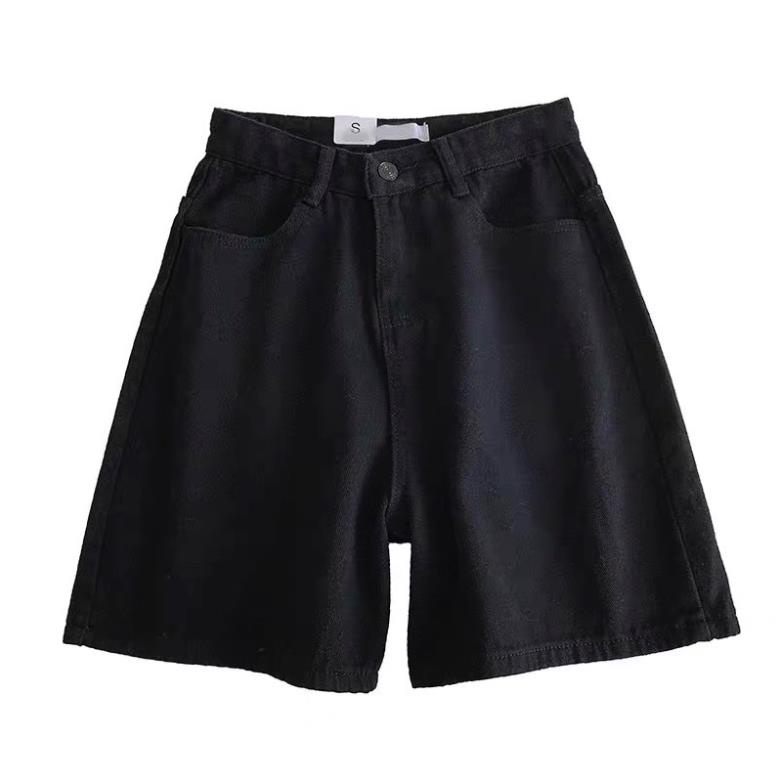 đc Hot Quần short jean ống rộng cạp cao đen trắng DC c | BigBuy360 - bigbuy360.vn