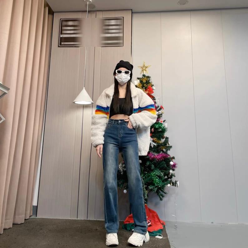 đc Hot Quần ống đứng màu xanh đậm mài giữa DC c | BigBuy360 - bigbuy360.vn