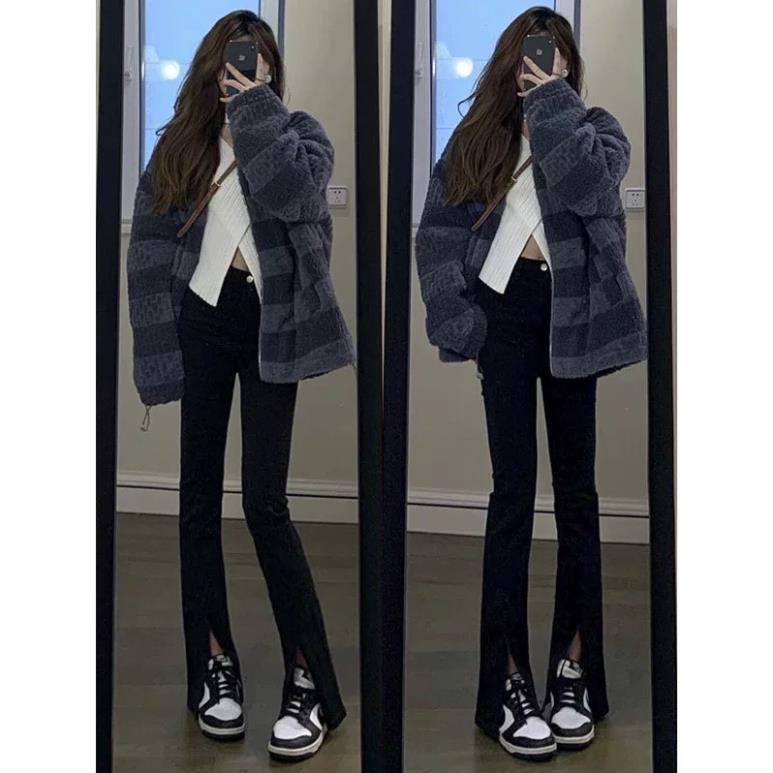 đc Hot Quần loe đen xẻ ống DC c | BigBuy360 - bigbuy360.vn