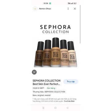 KEM NỀN SEPHORA COLLECTION BEST SKIN TONE 35N