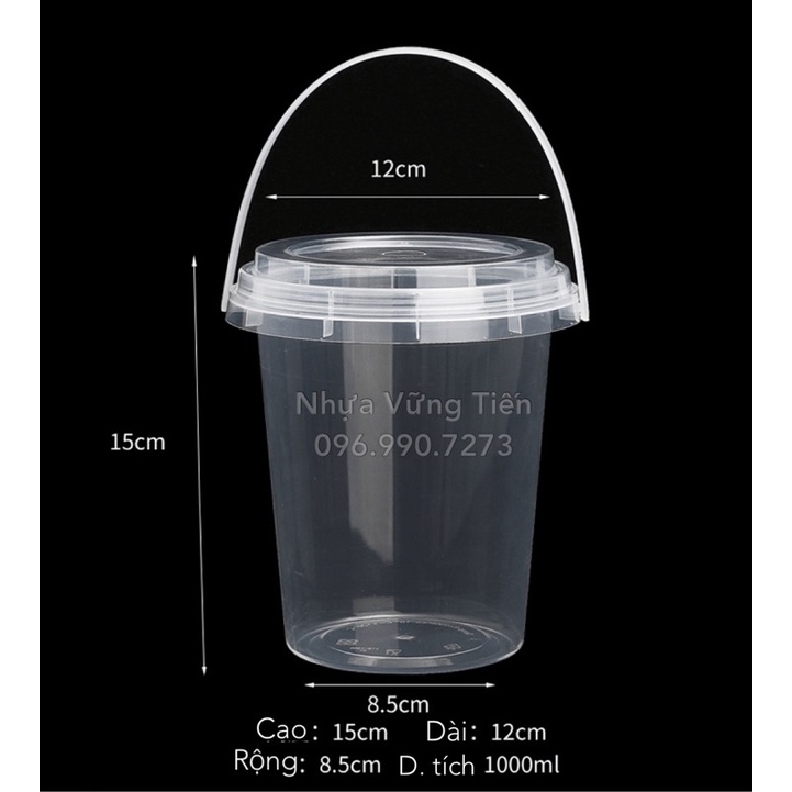 50 Cốc Xô Quai xách đựng thực phẩm , xô trà sữa, xô kem , xô đựng nước uống đồ ăn các loại giá rẻ