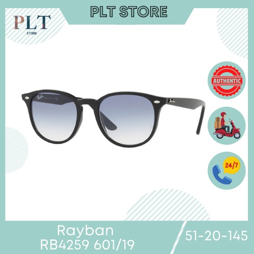 Kính mát Rayban RB4259 601/19 (51-20-145) nhựa đen, mắt trong Full Box