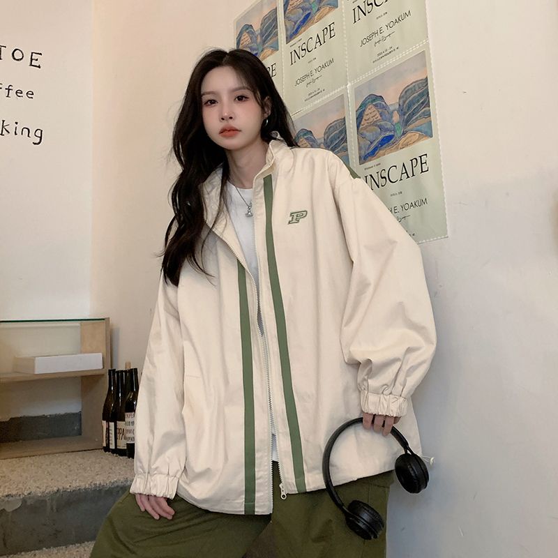 Áo Khoác Bóng Chày Cổ Đứng Thời Trang Xuân Thu 2023 Dành Cho Nữ