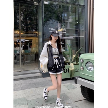 Áo Khoác Bóng Chày Mỏng Dáng Rộng Phong Cách Hàn Quốc Thời Trang Mùa Thu Cho Nữ