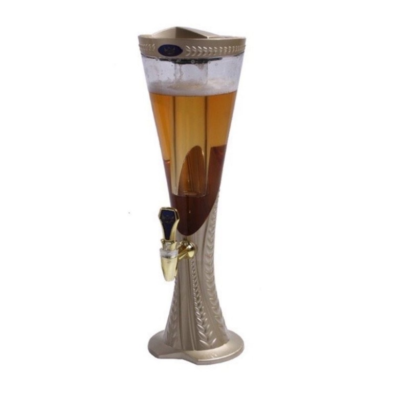 Tháp bia, tháp đựng nước hoa quả 3L lúa gạo có đèn led xịn GDTA