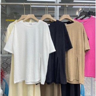 [Mã TOPSMW giảm đến 10k đơn 99k] [Mã TOPTREND giảm 10k đơn 99k] Áo nữ thun gân form rộng tay lỡ basic dễ phối đồ AO2
