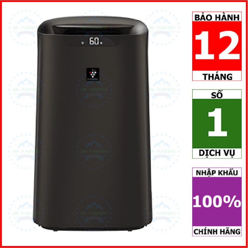 [ Máy lọc không khí và tạo ẩm Sharp KI-L80V-T (62m², hàng chính hãng, có kết nối điện thoại SmartPhone, tạo ẩm mạnh mẽ)