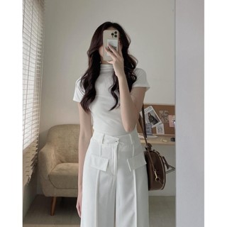 [Mã TOPTREND giảm 10k đơn 99k] Áo thun cộc tay, kiểu dáng ôm năng động, basic tôn dáng siêu đỉnh AO12