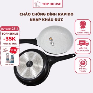 Chảo chống dính bếp từ rapido đức chảo đá đáy chấm size 24, 26, 28, 30 cm chảo chiên rán xào nấu đa năng top house