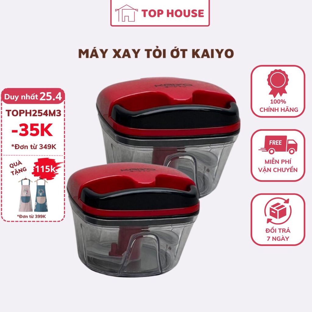 Máy Xay Cầm Tay Mini Đa Năng Dụng Cụ Tỏi Ớt Kaiyo Nhật Cối Xay Nhuyễn Rau Củ Thịt Thực Phẩm Top House