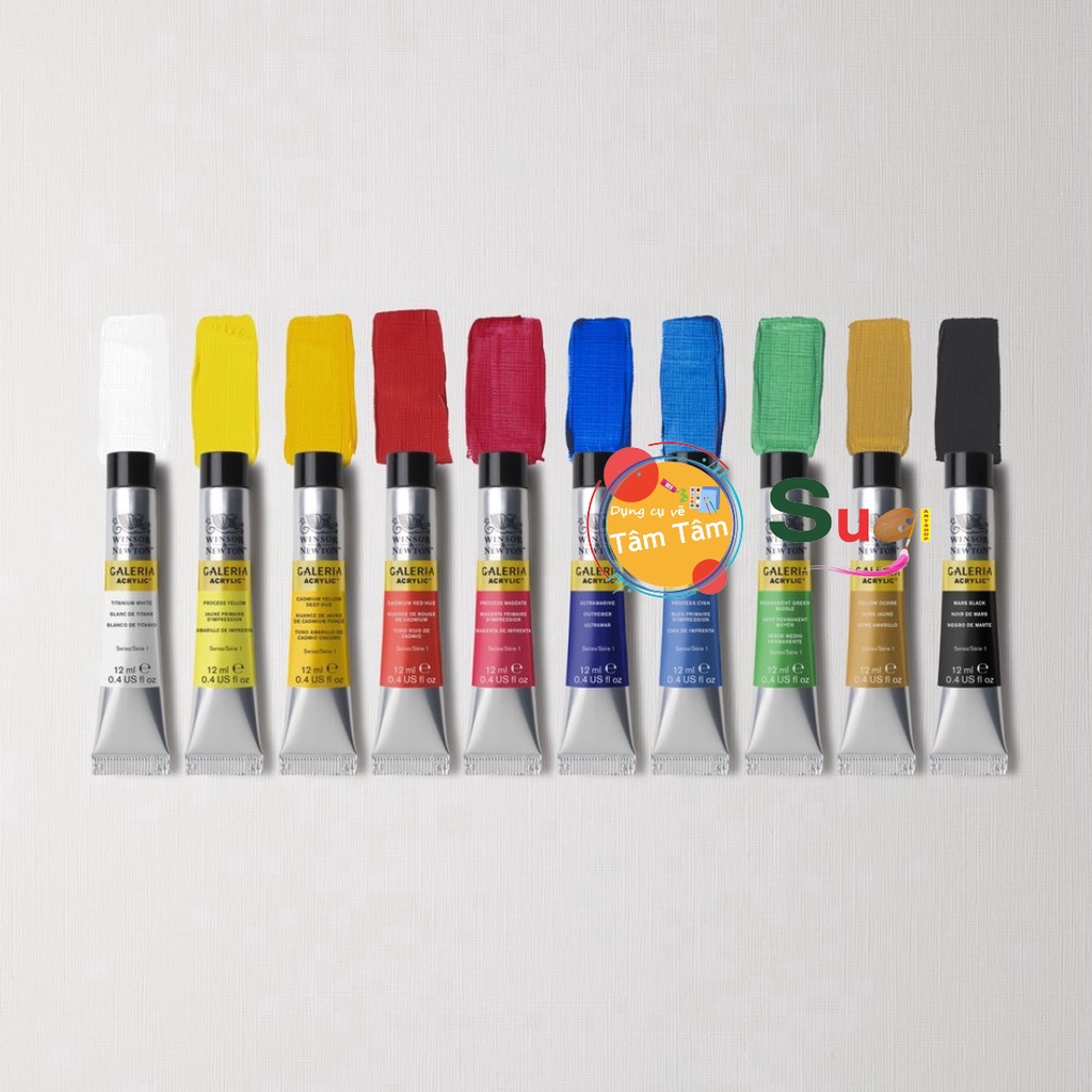 [ TÂM TÂM ] Màu Acrylic Winsor &amp; Newton Galeria Access Set tuýp 12ml