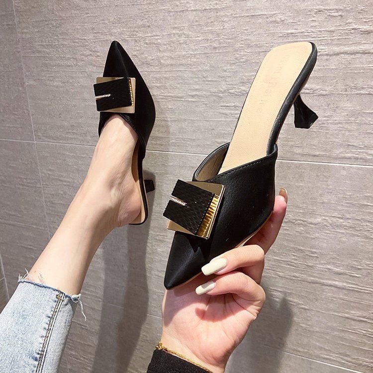 Dép Cao Gót Bít Mũi Thời Trang Hàn Quốc