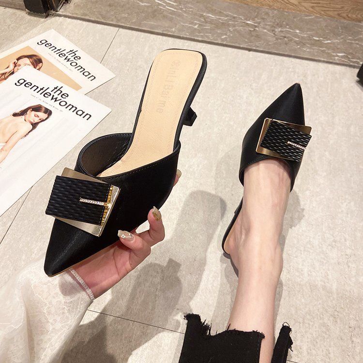 Dép Cao Gót Bít Mũi Thời Trang Hàn Quốc