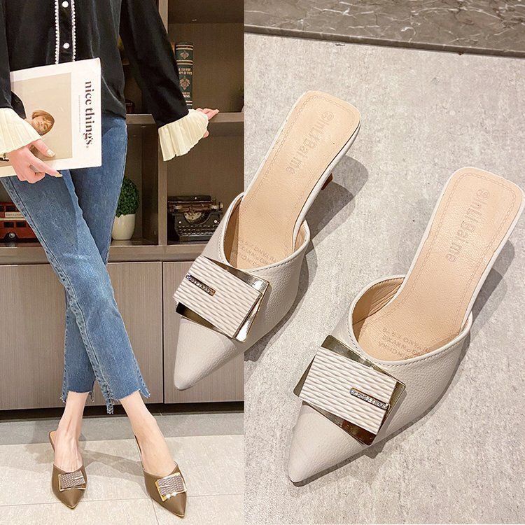 Dép Cao Gót Bít Mũi Thời Trang Hàn Quốc