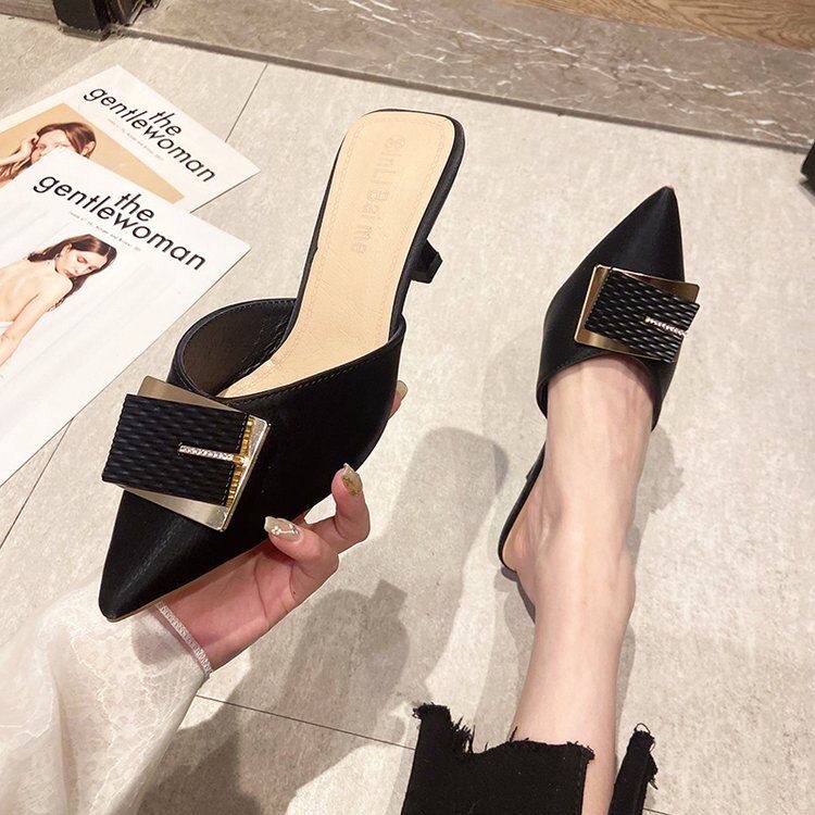 Dép Cao Gót Bít Mũi Thời Trang Hàn Quốc