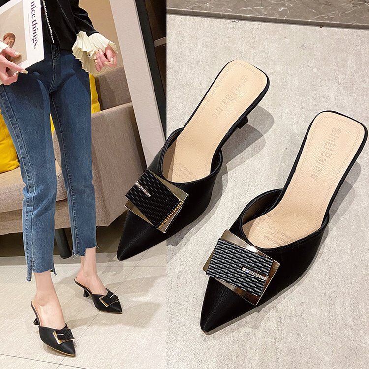 Dép Cao Gót Bít Mũi Thời Trang Hàn Quốc