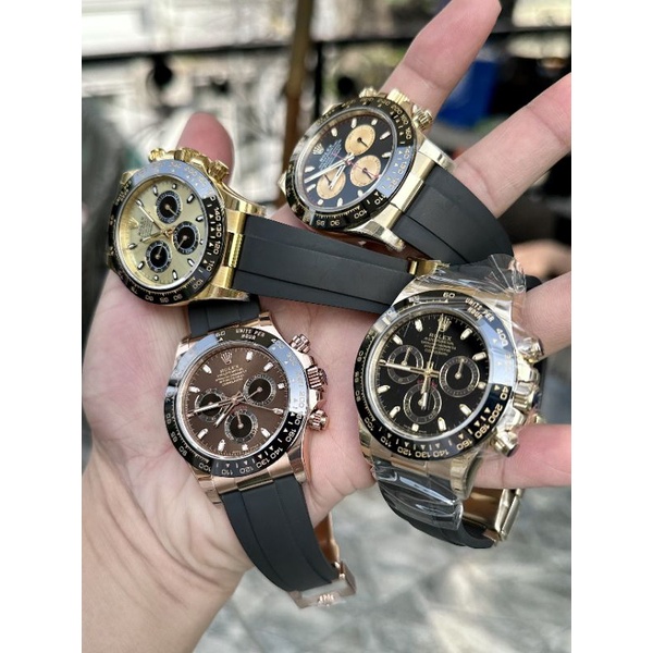 Đồng hồ nam cao cấp Rolex máy Thụy Sĩ chạy cơ size 40mm dây cao su chạy full kim bảo hành 2 năm