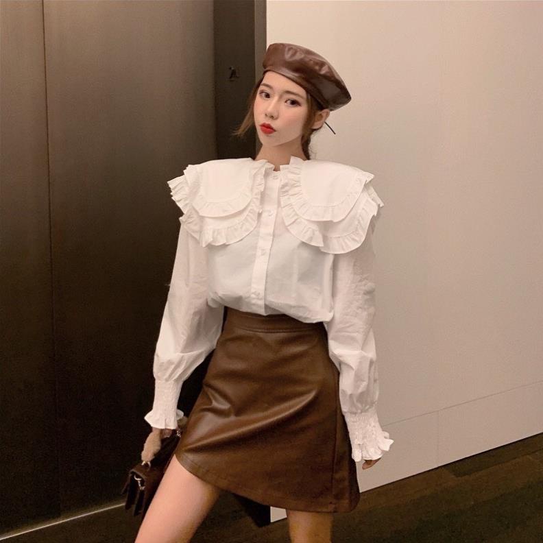 Áo sơ mi cách điệu babydoll kiểu hàn form đẹp hot trend SM6