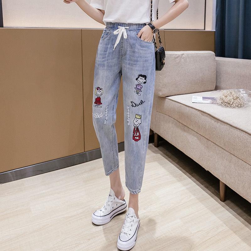 Quần jeans Lửng Lưng Cao Phong Cách Hàn Quốc Mới