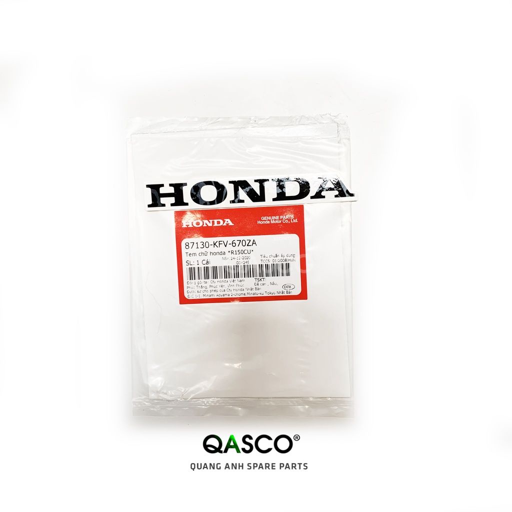 (87130KFV670ZA)Tem chữ honda HONDA Dream 100 (R150CU) (941)