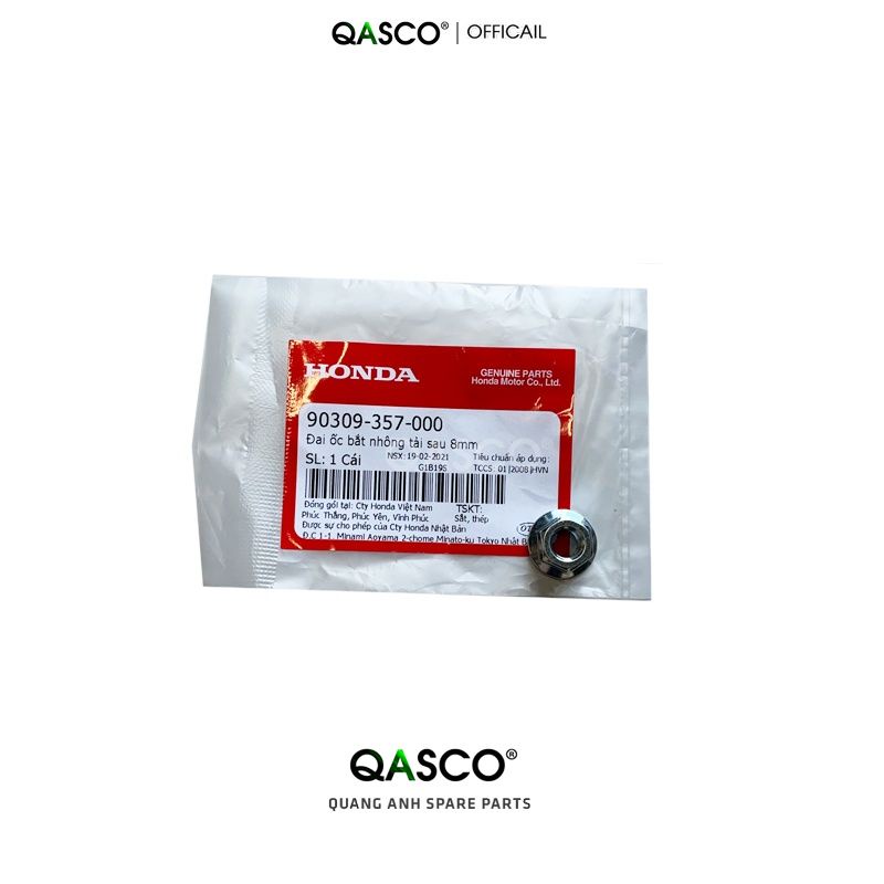 (90309357000)Đai ốc bắt nhông tải sau HONDA 8mm dùng chung nhiều xe (2B 3F)
