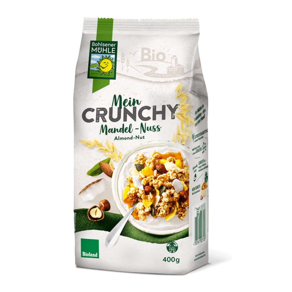 Ngũ Cốc Giòn Hạnh Nhân Dừa Hữu Cơ, Mein Crunchy Mandel-Nuss (400g) - BOHLSENER MUHLE
