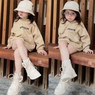 Áo nỉ hoodie có mũ mikebear cho bé , áo nỉ có mũ bé gái, trai unisex, TP KIDs