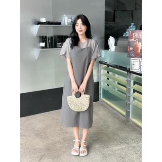 [RÁCH STORE] Set - 2365 - đầm 2 dây kèm áo kiểu
