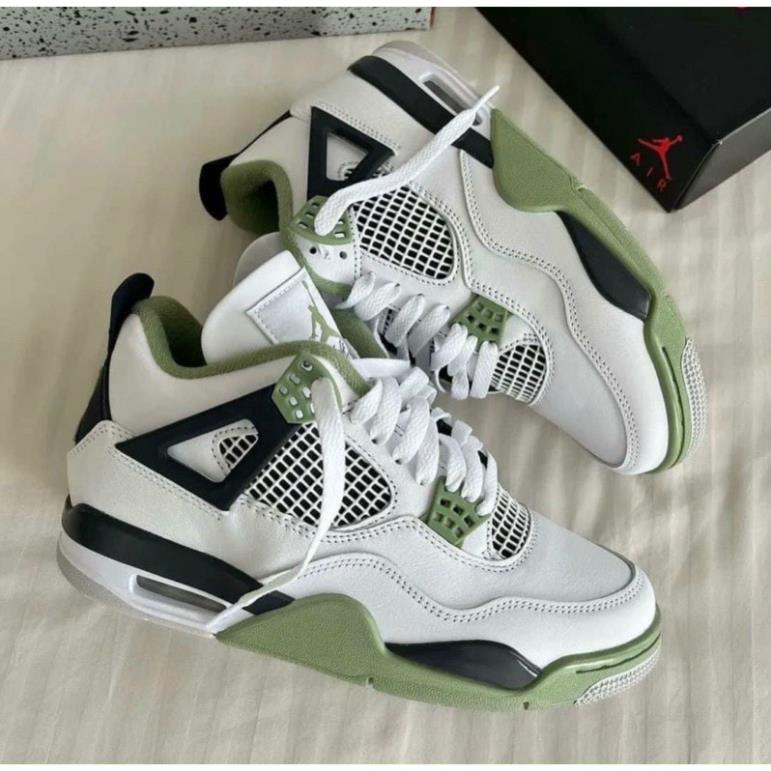 GIÀY JD4 RETRO SEAFOAM WHITE GREEN BLACK CAO CẤP
