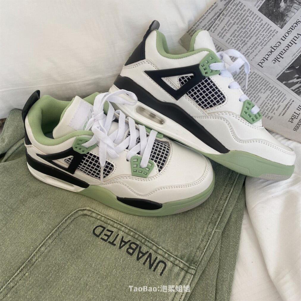GIÀY JD4 RETRO SEAFOAM WHITE GREEN BLACK CAO CẤP