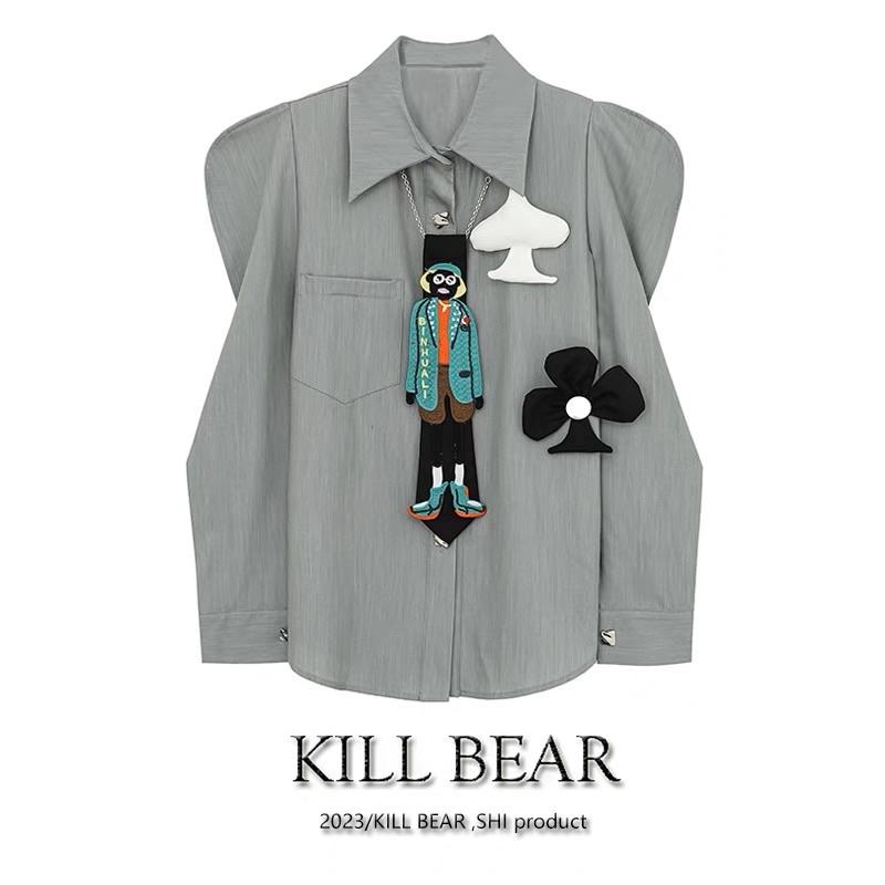 Áo sơ mi style 2023 Kill Bear