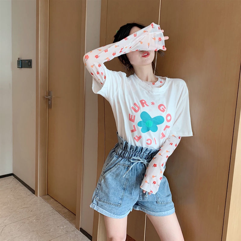 Jiashucheng Influencer Áo Thun Tay Dài Mỏng Nhẹ Chống Nắng Mùa Hè Phong Cách Mới Cho Nữ