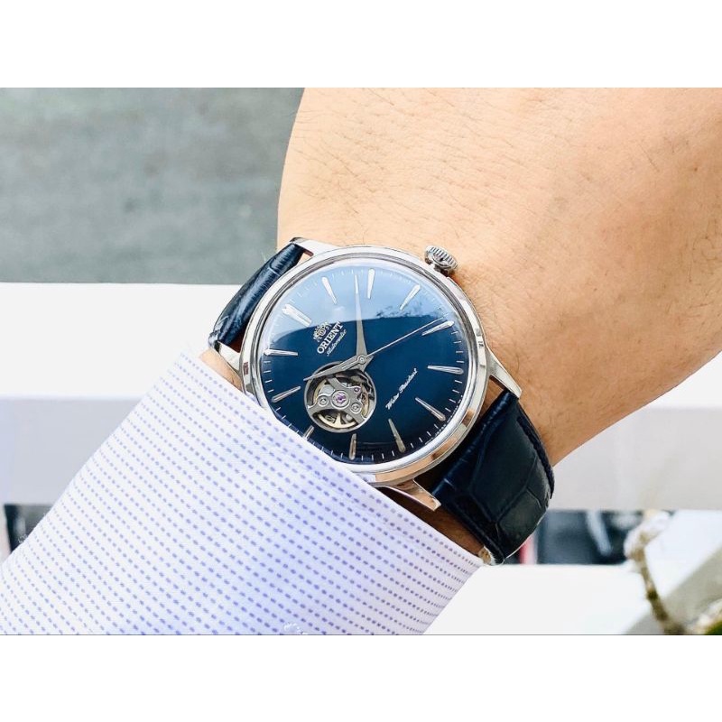Đồng hồ nam cao cấp Orient lộ cơ máy Thụy Sĩ size 40.5mm dây da bảo hành 2 năm