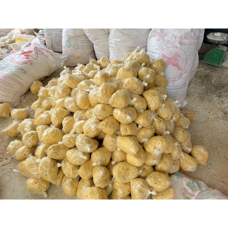 Mồi câu khoai ủ chua, thơn, 1kg khoai ủ chua.chuyên câu mè, chép ,trôi